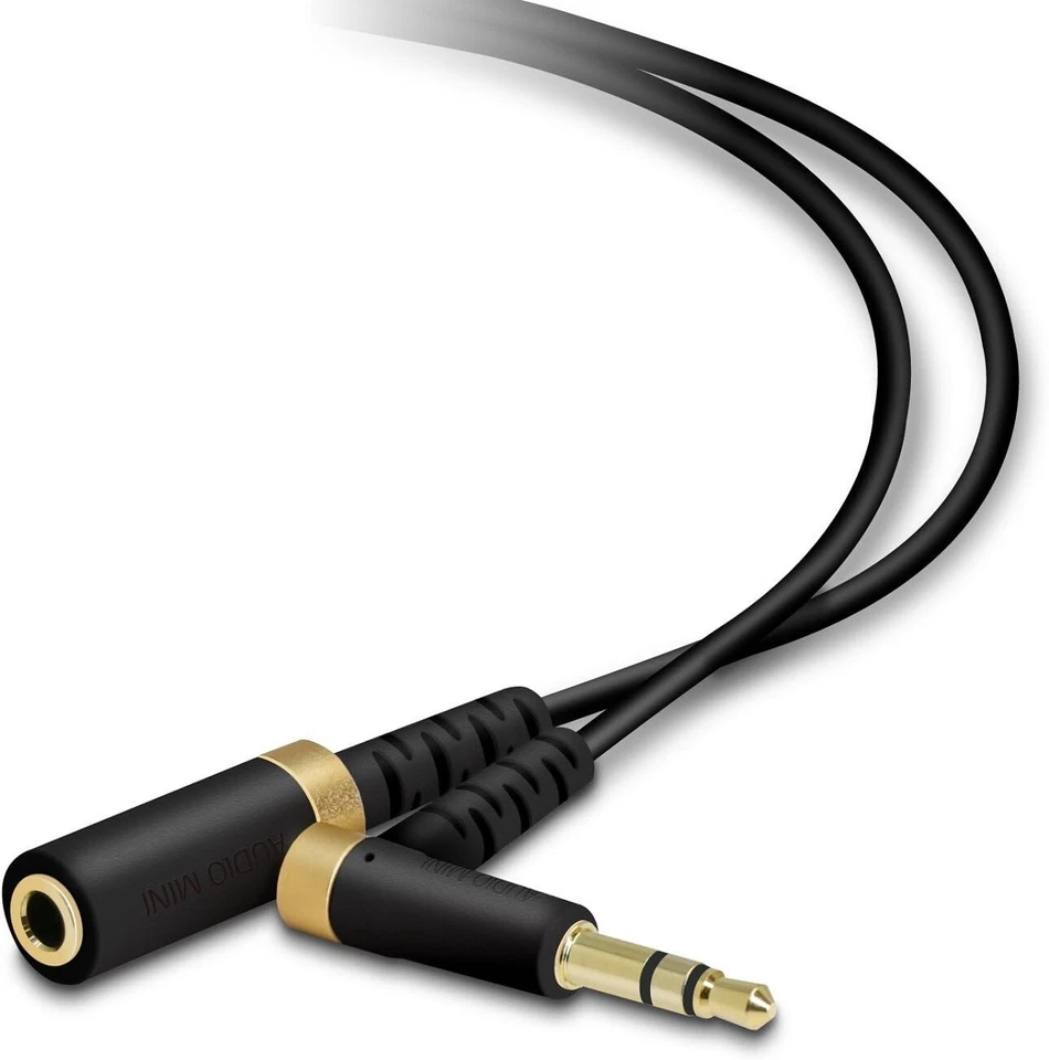 ELECOM Headphone Extension Cable, High Durability, 2m, Black, EHP-35ELS20BK - Image 3 of 4