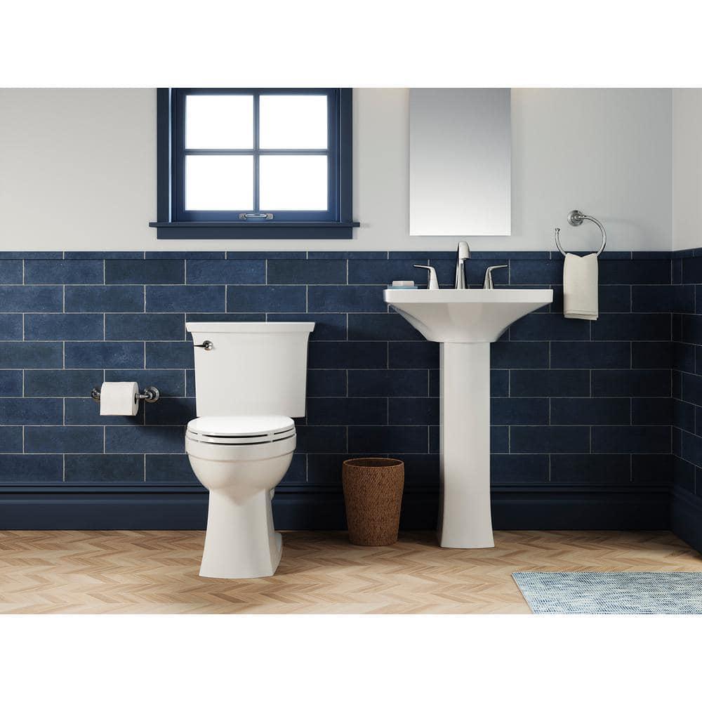 KOHLER Two Piece Toilet White 1.28 GPF Single Flush Flapper/Piston