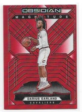 2021-22 Panini Obsidian Darius Garland Magnitude Electric Etch Red Flood Cavs 15