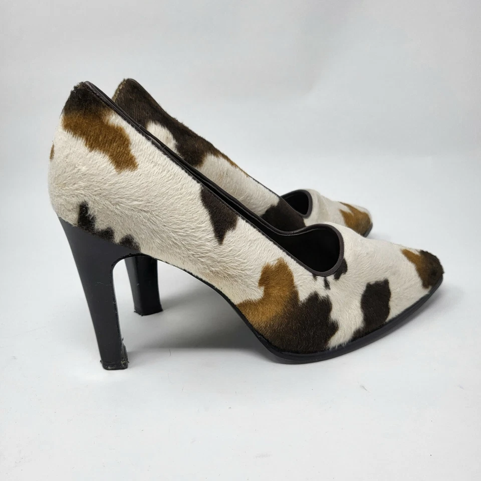 Винтажные женские туфли-лодочки на высоком каблуке с анималистическим принтом Newport News размер 9 1/2 B - Изображение 3 из 4