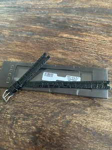Bracelet de montre Gucci 10 mm avec boucle noire mince motif crocodile brillant mollet neuf avec étiquettes