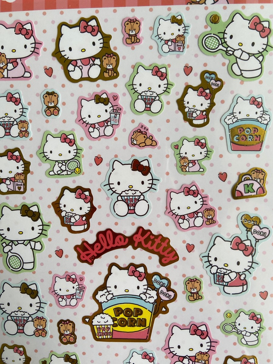 びすこってぃ　RRR 3枚セット Sanrio Hello Kitty sticker 3 types set ,Glitter, masking