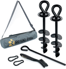 Dog Tie Out Stake - Heavy Duty Dog Stake for Large Dogs up to 210 Lbs, Dog Stake