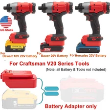 For Dewalt Bauer Hercules Li-on Battery to Craftsman V 20 Tool Adapter Converter