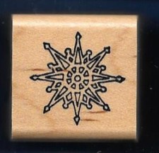 WINTER SNOWFLAKE Snow Flake Gift Tag EMBOSSING ARTS 1995 SMALL RUBBER STAMP