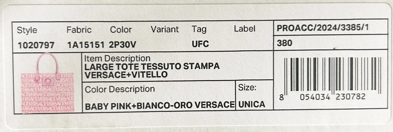 Versace Medusa borsa grande in tela