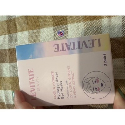 Levitate Beauty Cool & Hydrate Hydrogel Under Eye Masks 3 Pairs Collagen Ginseng