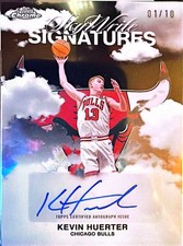 Kevin Huerter 2025-26 Topps Chrome Sky-Write Auto Black Refractor /10 Bulls