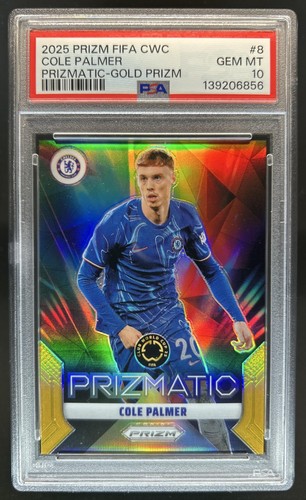 2025 Panini Prizm FIFA Club World Cup Cole Palmer Prizmatic Gold #/10 PSA 10