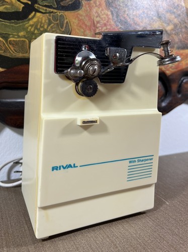 Vintage Rival Electric Can Opener Model 782/5 w/ Knife Sharpener Art Deco WORKS - Picture 2 of 8