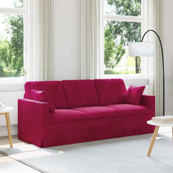 Sofa Weinrot 198 X 78 X 80 Cm Samt-image