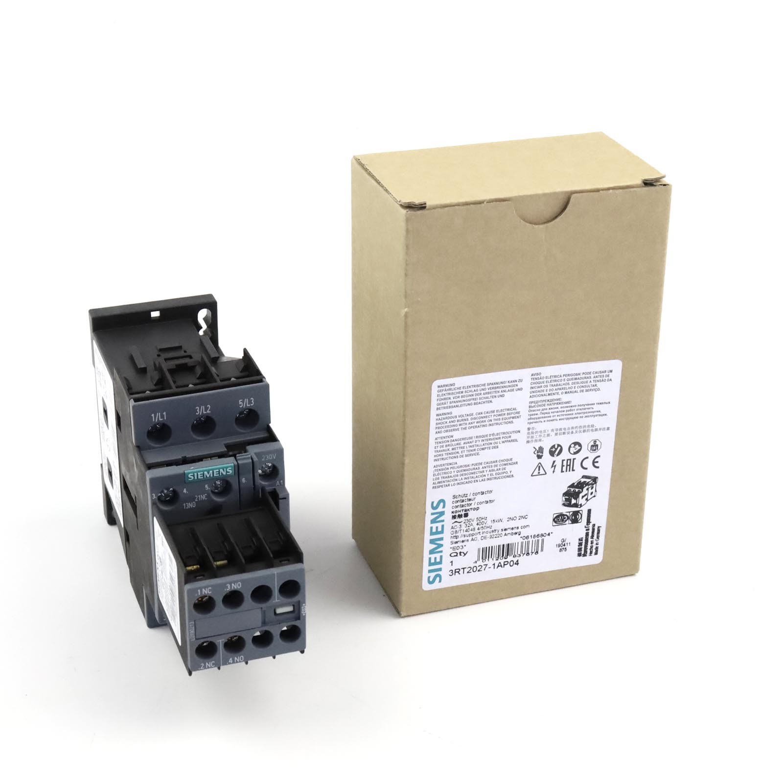 Siemens Leistungsschütz 3RT2027-1AP04 OVP