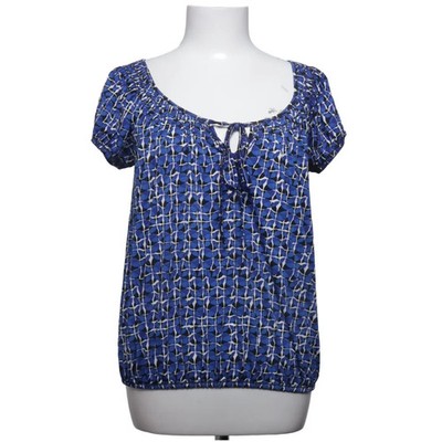 Max Studio, Top, Größe: S, Blau/Schwarz/Weiß, Elasthan/Polyester, Print #ner
