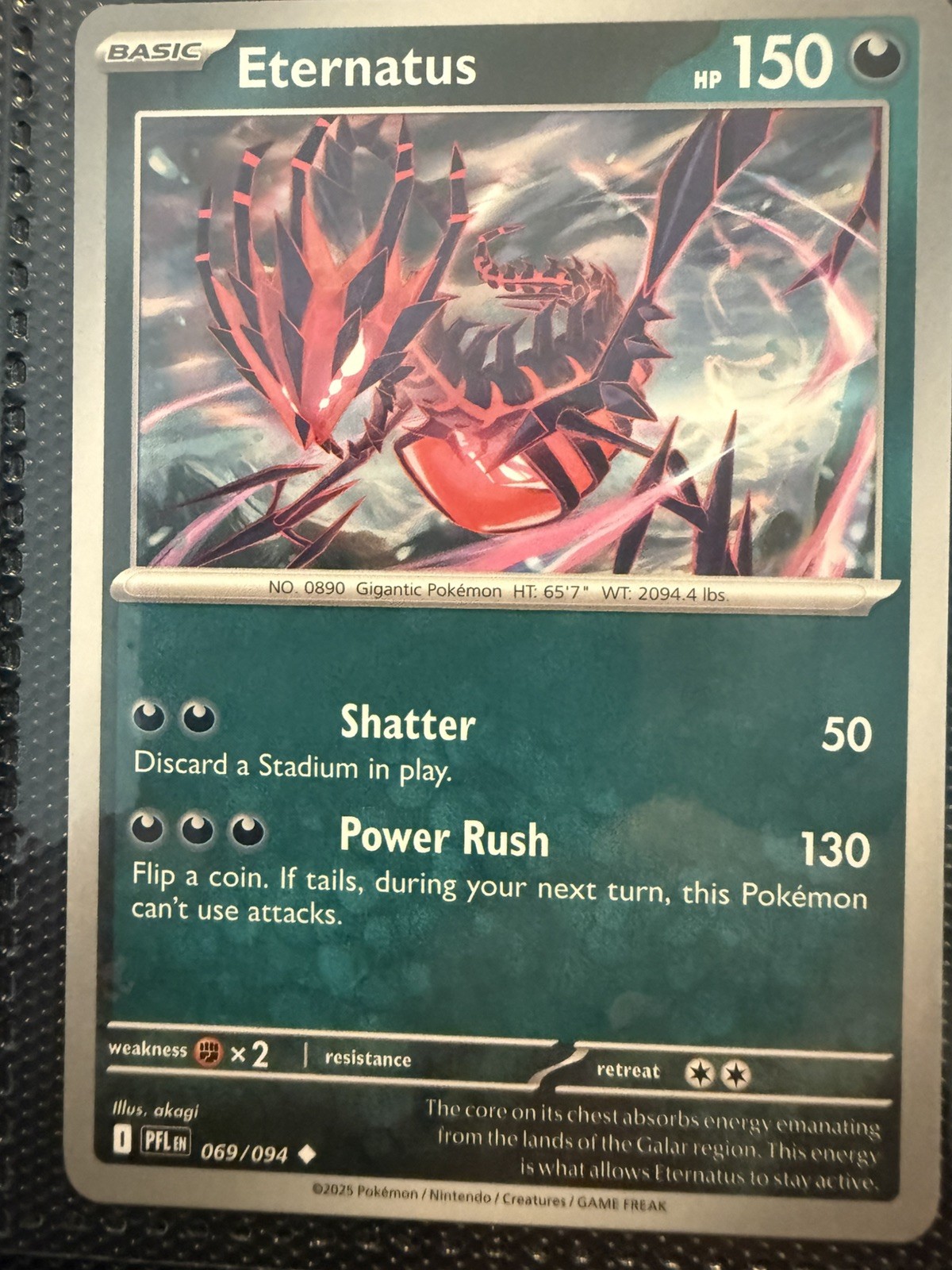 Eternatus 069/094 - Reverse Holo - Pokémon TCG: Phantasmal Flames - NM