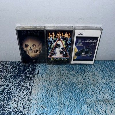 Lot of 3  DEF LEPPARD Cassette Tape Pyromania Hysteria Retroactive On Through