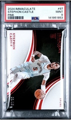 2024 Panini Immaculate  - Variation Stephon Castle - Pink *5/15* (RC) PSA 9