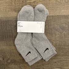 Nike Unisex Everyday Cotton Cushioned Ankle Socks, 5-Pack Gray