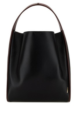 JIL SANDER Pivot Black Bucket Bag New