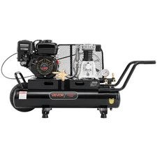 9 Gallon Twin-Tank Gas Powered Air Compressor, Spray Painting