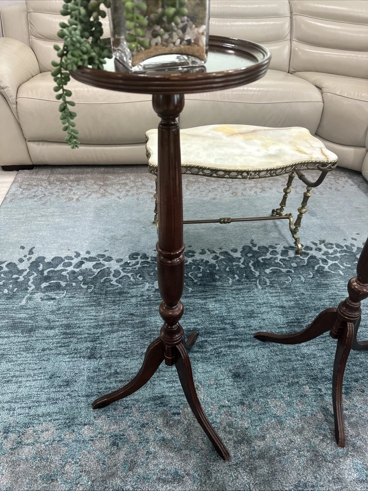 Mesas de madeira Bombay Company pedestal/suportes para plantas 35" A x 11" L (2 disponíveis - Imagem 2 de 4