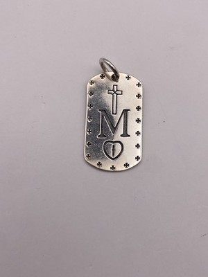 Chrom Herzen Mapplethorpe 925 Sterling Silber Erkennungsmarke PRELOVED! A42