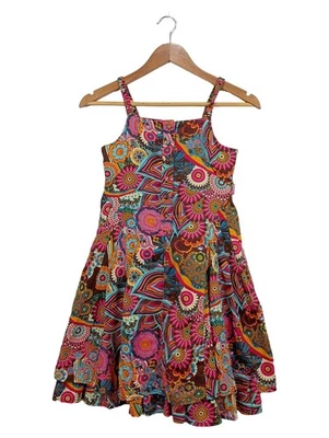 Pampolina Robe d'Été Enfant Multicolore Bohème Fleurs (EU 140) - Photo 1/4