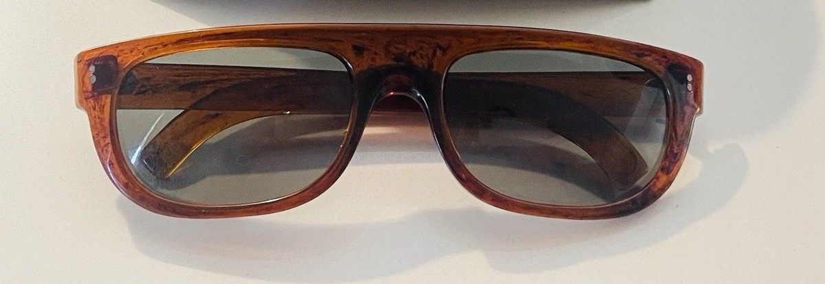 Vintage Cool-Ray Sunglasses Flat Top Silver Patterned Brown Gradient Lenses Cool Ray Sunglasses - Etsy main image 2