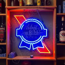 16"x16" Pabst Blue Ribbon Beer LED Neon Sign With Dimmer USB Powered Light Lamp