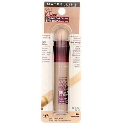 2 Pack Maybelline Instant Age Rewind Eraser Dark Circles Concealer, Fair, 0.2...