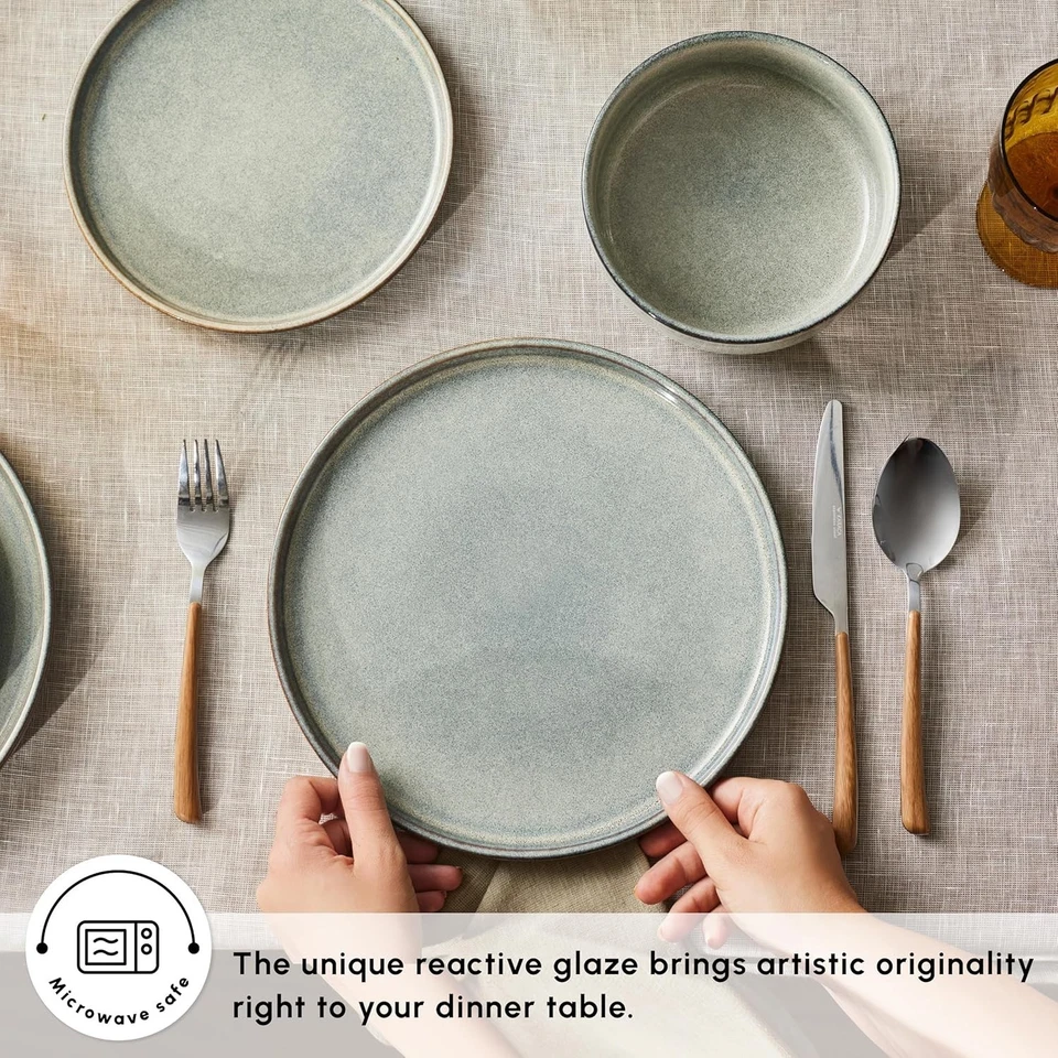 18-Piece Dinnerware Sets for 6 People, Modern Design, Stoneware Dinner Set, Kit - Image 4 of 4