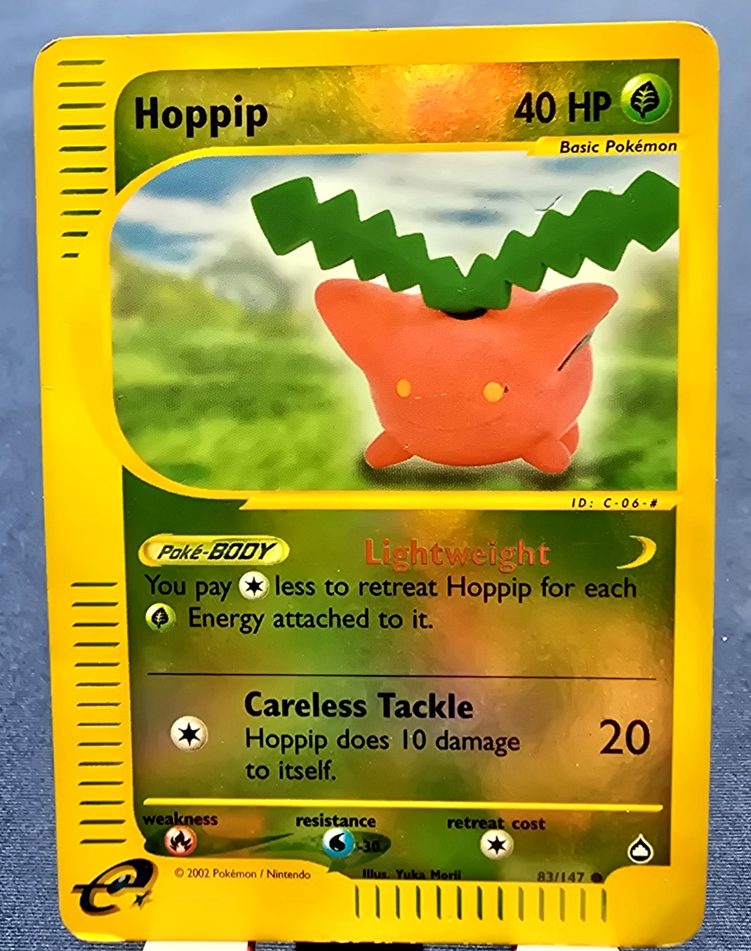 Pokémon Hoppip 83/147 Aquapolis E-Reader Reverse Holo, LP/NM + Bonus