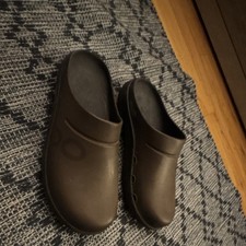 OOFOS OOcloog Brown Women's Comfort Slip-On Flat Clog Arch Support Lightweight