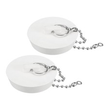 Tub Stoppers Rubber Bathtub Stoppers Drain Plug 2" White,2 Pcs