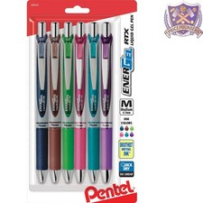 Gel Pen 0.7mm Retractable Assorted Ink 6 Pack Smooth Fast-Drying Writing