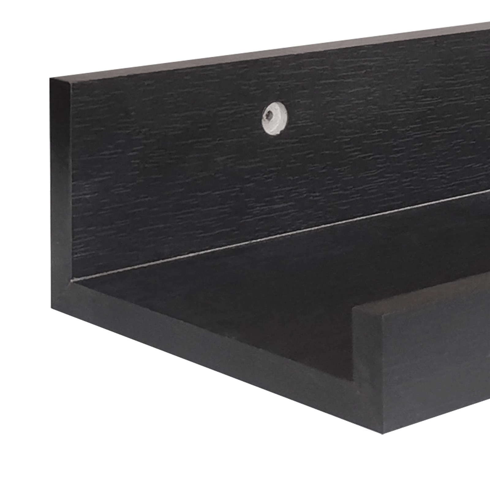 Black Floating Shelves | Set Of 5 | Wall Shelf | Wood Bathroom Shelves | Bedroom