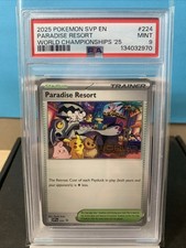(PSA 9)2025 POKEMON SVP EN PARADISE RESORT BLK STAR PROMO#224 WORLD CHMPNSHIP“25