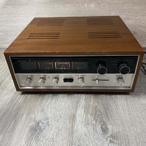 Sansui QS-500 Amplifier 4 Channel Rear Quad Quadraphonic Tested Works Read 🔥