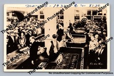 Casino Floor in Reno Nevada RPPC Vintage Gambling Real Photo Postcard 1938