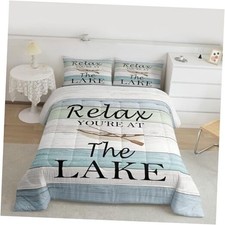 Lake Comforter Set The Lake House Decor for The Home,Rustic Full Multi 03