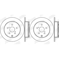 2X Jurid Bremsscheiben Hinten 290Mm Voll Passend FÜR Toyota Corolla | 562431JC