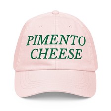 Pimento Cheese Hat Masters Humor Yellow Pink Golf Pastel baseball hat