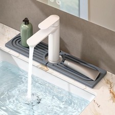 Faucet Mat for Kitchen Sink, Stone Drying 15.8" x 4", Dark Gray