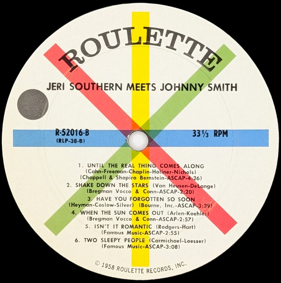 Jeri Southern Meets Johnny Smith R-52016, Mono, 1st pressing, US, 1958 - Image 4 of 4