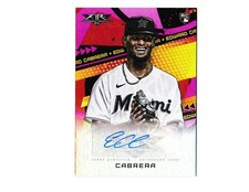 2022 Topps Fire Magenta Autograph Edward Cabrera RC Rookie Card # 22/25