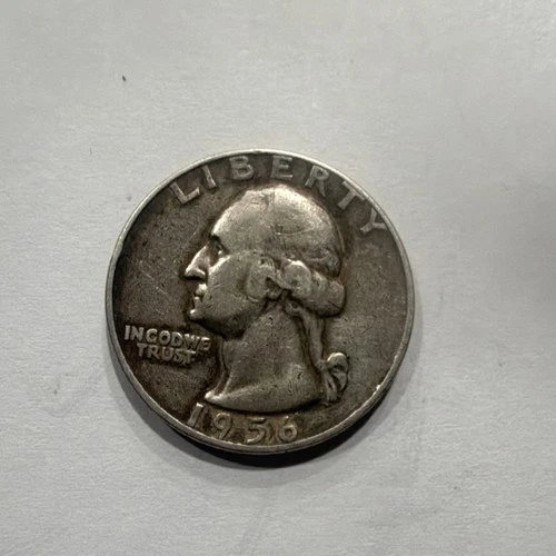 1956 Washington Quarter Silver Circulated Business Strike US Coin
