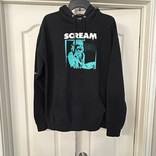 Scream  1996 Film - 2 Sided Graphic Black Hoodie Pullover Pockets LG 2022
