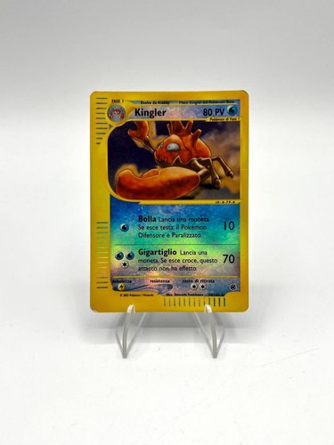Pokemon Card Kingler Expedition Set 50/165 Reverse Holo Italian Poor Vintage