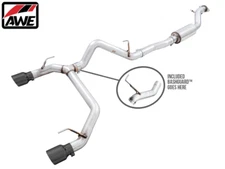 AWE 3" 0FG Catback Exhaust w/ 4.5" Diamond Black Tips For 2021-2024 Ford Bronco