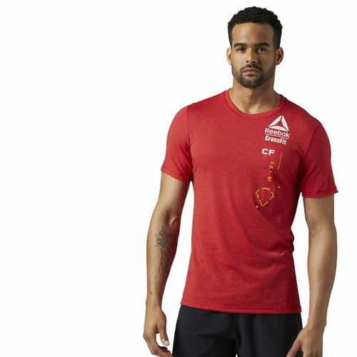 Men'S Reebok Crossfit Poliestere Misto T-Shirt-BR0276 | eBay