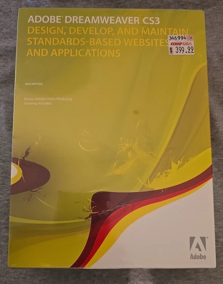 New Sealed Vintage ADOBE DREAMWEAVER CS3 - Image 2 of 4